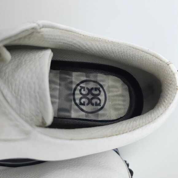 G/FORE Gallivanter Stud Cap Toe Spikeless Golf Shoes White Leather Black 8.5 - Picture 9 of 10